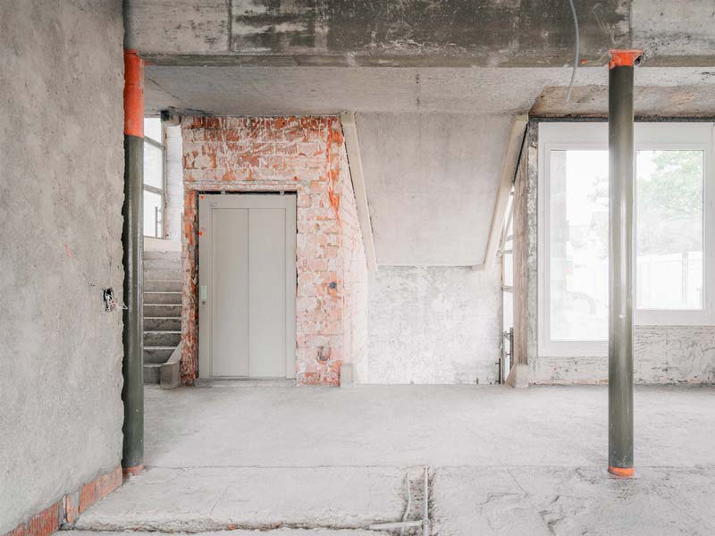 Abbruch Schulhaus Jegenstorf - Titelbild, Architekturfotografie und -video Portfolio